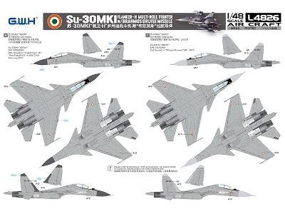 Su-30 Mki 'flanker H' Multirole Fighter Indian Air Force With Brahmos - zdjęcie 9