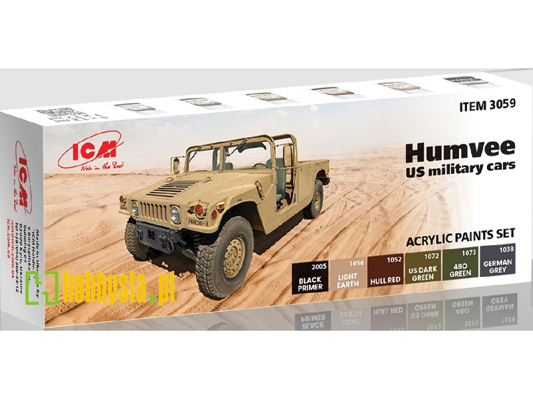 Acrylic Paints Set For Humvee Us Military Cars - zdjęcie 1 Acrylic Paints Set For Humvee Us Military Cars - zdjęcie 1