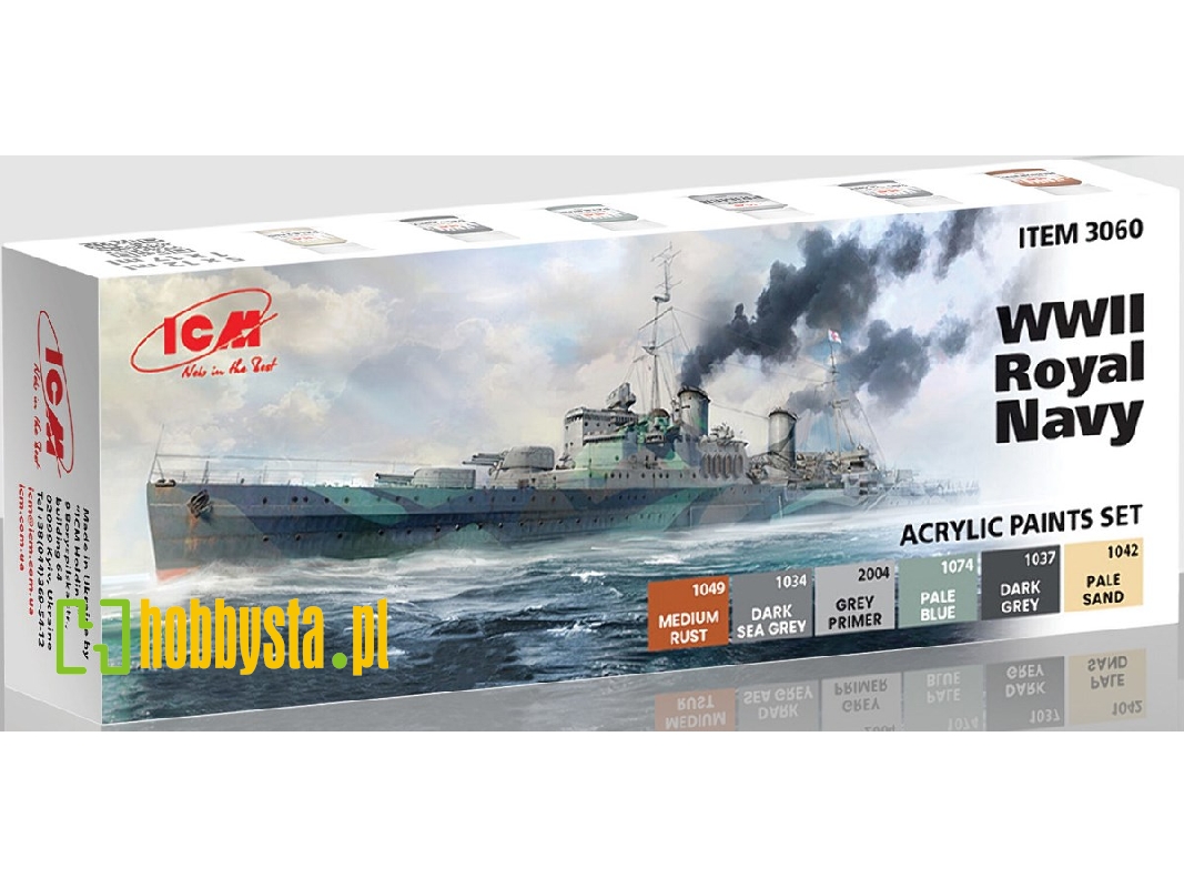 Acrylic Paints Set For WWII Royal Navy - zdjęcie 1 Acrylic Paints Set For WWII Royal Navy - zdjęcie 1