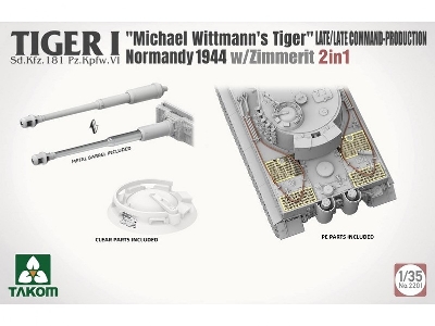 Tiger I Sd.Kfz.181 Pz.Kpfw.Vi Ausf.E 'michael Wittmann's Tiger' Normandy 1944 - Late/Late Command-production With Zimmerit (2 In
