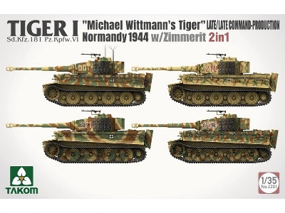 Tiger I Sd.Kfz.181 Pz.Kpfw.Vi Ausf.E 'michael Wittmann's Tiger' Normandy 1944 - Late/Late Command-production With Zimmerit (2 In