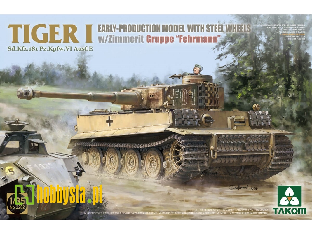Tiger I Sd.Kfz.181 Pz.Kpfw.Vi Ausf.E - Early-production Model With Steel Wheels And Zimmerit, Gruppe 'fehrmann' - zdjęcie 1 Tiger I Sd.Kfz.181 Pz.Kpfw.Vi Ausf.E - Early-production Model With Steel Wheels And Zimmerit, Gruppe 'fehrmann' - zdjęcie 1
