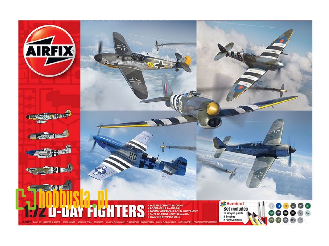 D-day Fighters Gift Set (P-51 D / Spitfire Ix / Tempest Mk.V / Me-109 G-6 And Fw-190 A-8) - zdjęcie 1 D-day Fighters Gift Set (P-51 D / Spitfire Ix / Tempest Mk.V / Me-109 G-6 And Fw-190 A-8) - zdjęcie 1