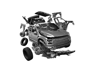 Quick Build Ford F-150 Raptor (Grey) - zdjęcie 2