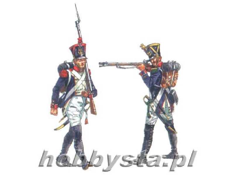 Figurki - Francuska piechota - Wojny Napoleońskie - zdjęcie 1 Figurki - Francuska piechota - Wojny Napoleońskie - zdjęcie 1