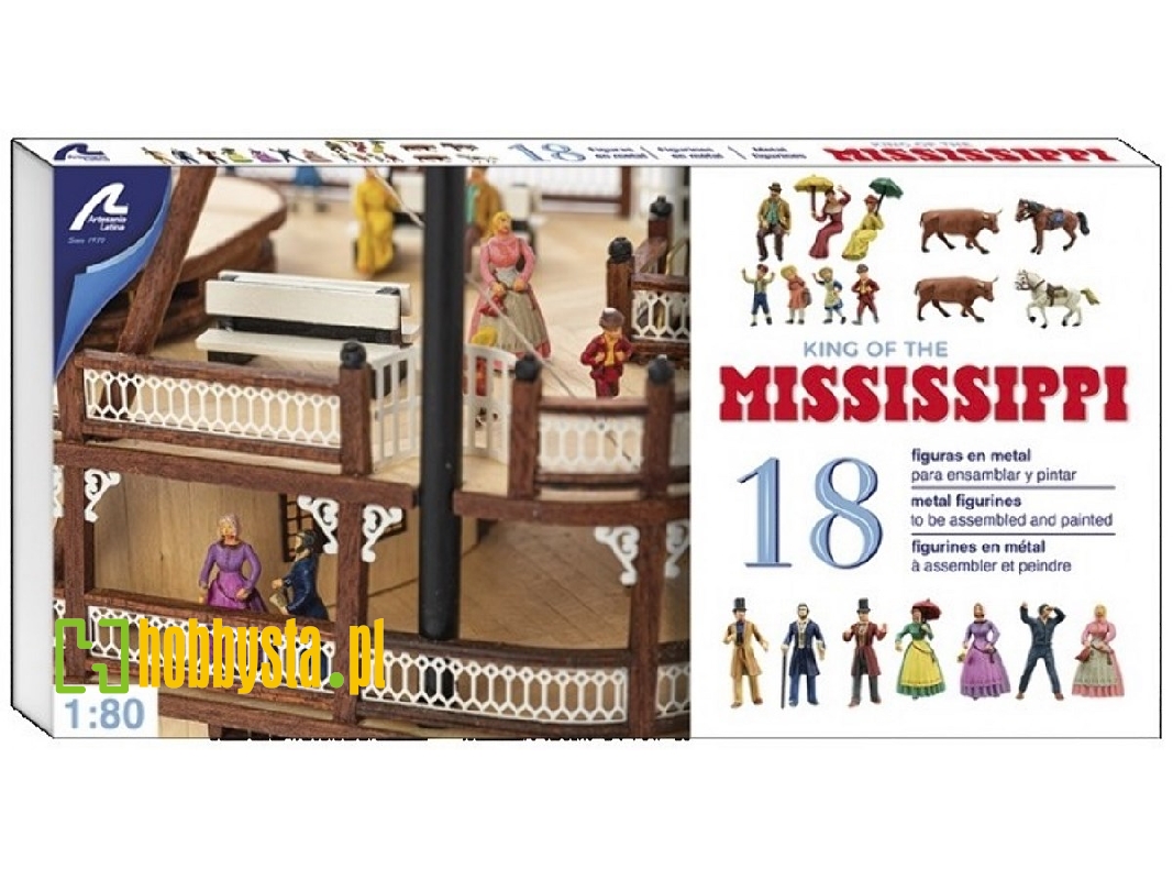 Metal Figurines For King Of The Mississippi Set (18 Pcs) - zdjęcie 1 Metal Figurines For King Of The Mississippi Set (18 Pcs) - zdjęcie 1