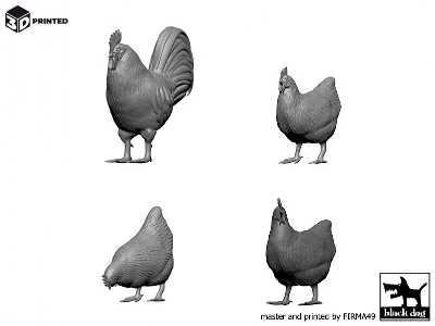 Rooster And Hens (1pc And 3pcs) - zdjęcie 2