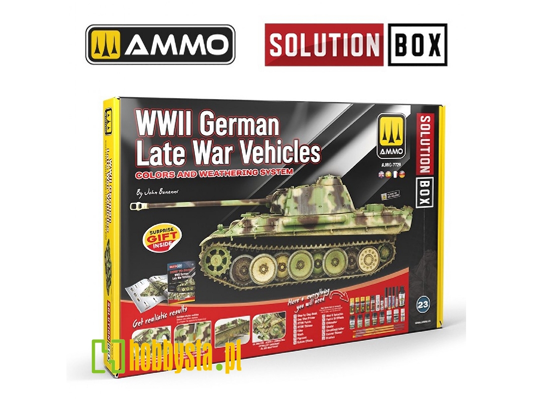 Solution Box 23 - Wwii German Late War Vehicles - Colors And Weathering System - zdjęcie 1 Solution Box 23 - Wwii German Late War Vehicles - Colors And Weathering System - zdjęcie 1