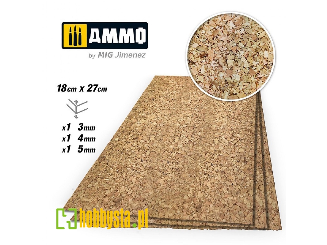 Create Cork - Thick Grain Mix (3 Mm, 4 Mm And 5 Mm / 180 X 270 Mm) - 1 Pc. Each Size - zdjęcie 1 Create Cork - Thick Grain Mix (3 Mm, 4 Mm And 5 Mm / 180 X 270 Mm) - 1 Pc. Each Size - zdjęcie 1