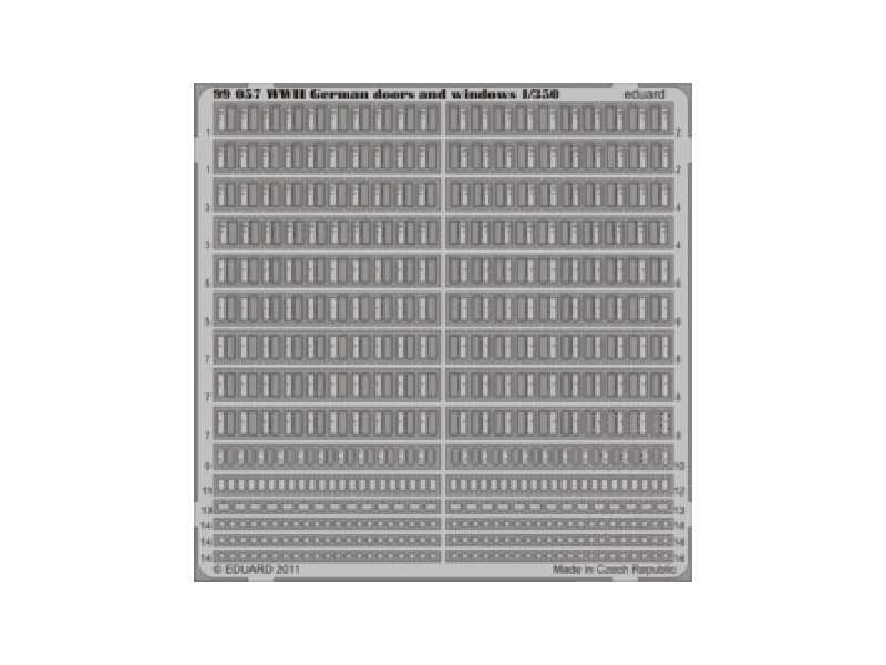 WWII German doors and windows 1/350 - blaszki - zdjęcie 1 WWII German doors and windows 1/350 - blaszki - zdjęcie 1