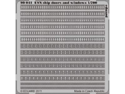  USN ship doors and windows 1/700 - blaszki - zdjęcie 1