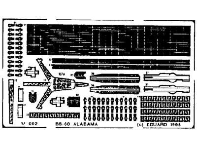  USS Alabama 1/700 - Hasegawa - blaszki - zdjęcie 1