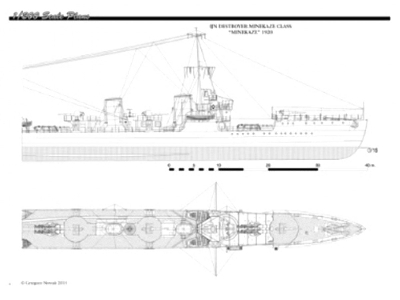 Ship Plans - Japanese Destroyer Minekaze - zdjęcie 2