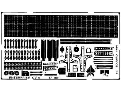  USS CV6 Enterprise 1/700 - Tamiya - blaszki - zdjęcie 1