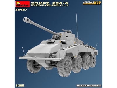 Sd.Kfz. 234/4 Schwerer Panzerspähwagen 7,5 Cm. Interior Kit - zdjęcie 2