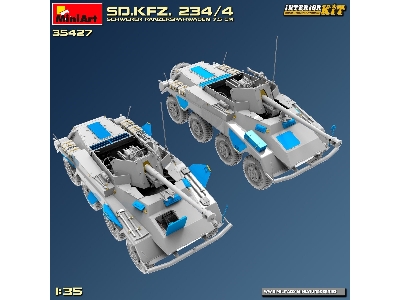 Sd.Kfz. 234/4 Schwerer Panzerspähwagen 7,5 Cm. Interior Kit - zdjęcie 6