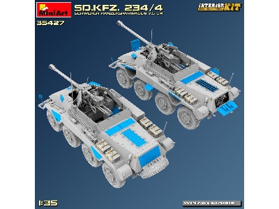 Sd.Kfz. 234/4 Schwerer Panzerspähwagen 7,5 Cm. Interior Kit - zdjęcie 7