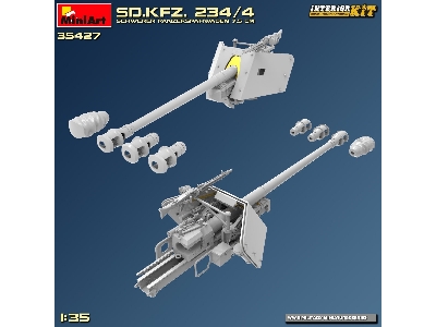 Sd.Kfz. 234/4 Schwerer Panzerspähwagen 7,5 Cm. Interior Kit - zdjęcie 8