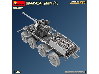 Sd.Kfz. 234/4 Schwerer Panzerspähwagen 7,5 Cm. Interior Kit - zdjęcie 9