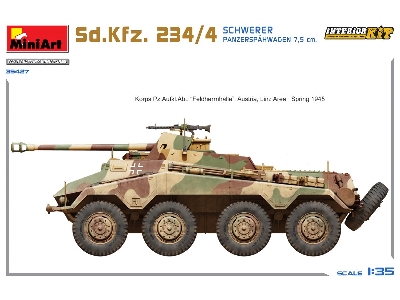 Sd.Kfz. 234/4 Schwerer Panzerspähwagen 7,5 Cm. Interior Kit - zdjęcie 14