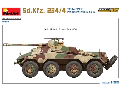 Sd.Kfz. 234/4 Schwerer Panzerspähwagen 7,5 Cm. Interior Kit - zdjęcie 17