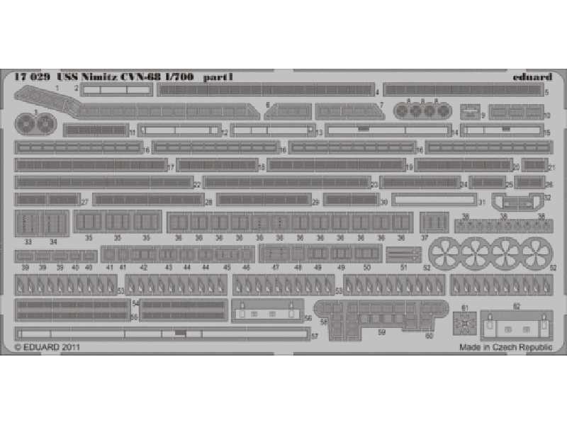  USS Nimitz CVN-68 1/700 - Trumpeter - blaszki - zdjęcie 1