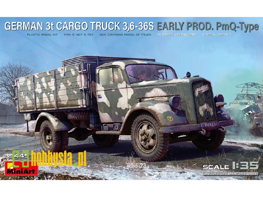 German 3t Cargo Truck 3,6-36s Early Prod. Pmq-type - zdjęcie 1