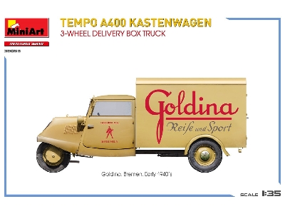 Tempo A400 Kastenwagen 3-wheel Delivery Box Truck - zdjęcie 6