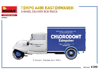 Tempo A400 Kastenwagen 3-wheel Delivery Box Truck - zdjęcie 7