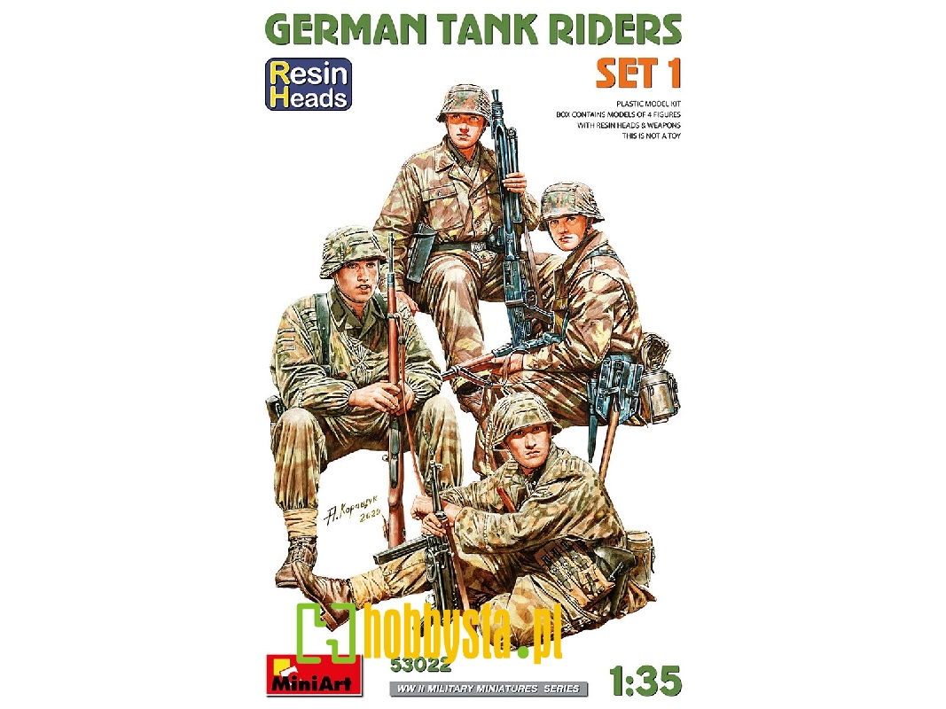 German Tank Riders Set 1. Resin Heads - zdjęcie 1 German Tank Riders Set 1. Resin Heads - zdjęcie 1