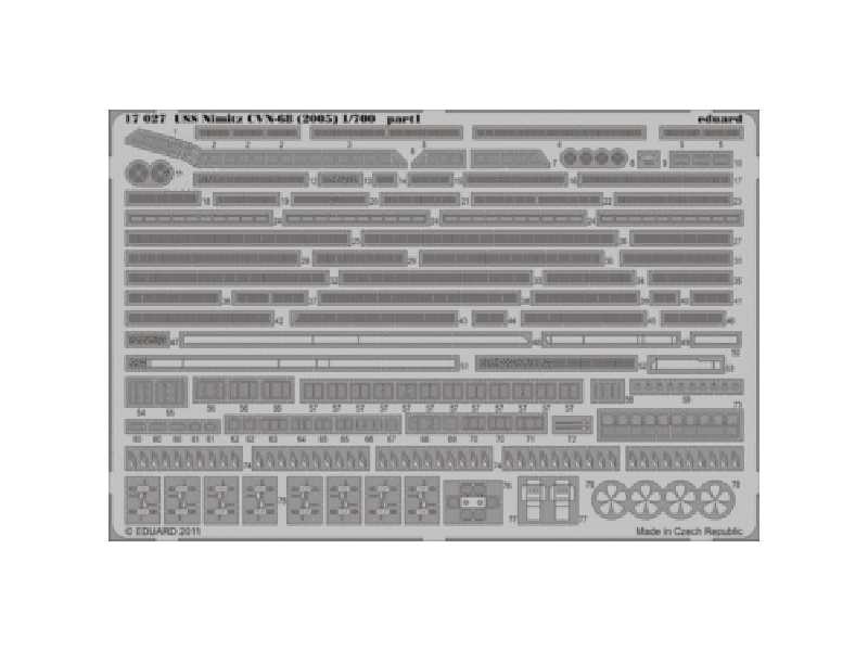  USS Nimitz CVN-68 (2005) 1/700 - Trumpeter - blaszki - zdjęcie 1