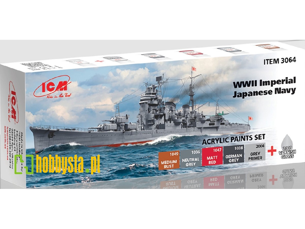 Acrylic Paints Set For WWII Imperial Japanese Navy - zdjęcie 1 Acrylic Paints Set For WWII Imperial Japanese Navy - zdjęcie 1