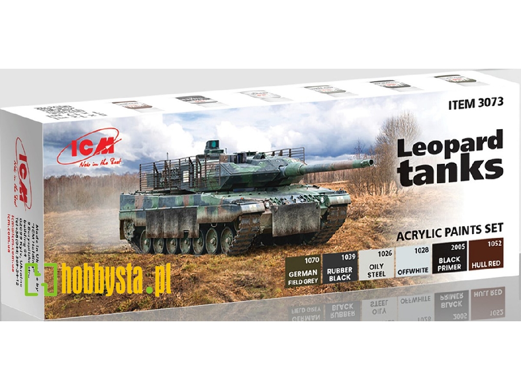 Acrylic Paints Set For Afu Leopard Tanks - zdjęcie 1 Acrylic Paints Set For Afu Leopard Tanks - zdjęcie 1