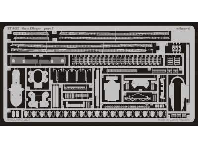  USS San Diego 1/700 - Dragon - blaszki - zdjęcie 1