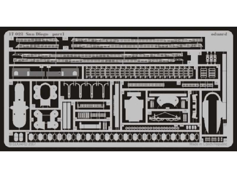 USS San Diego 1/700 - Dragon - blaszki - zdjęcie 1 USS San Diego 1/700 - Dragon - blaszki - zdjęcie 1