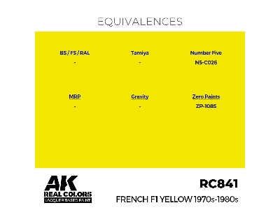 Rc841 French F1 Yellow 1970s-1980s - zdjęcie 3