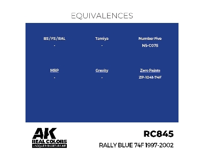 Rc845 Rally Blue 74f (1997-2002) - zdjęcie 3