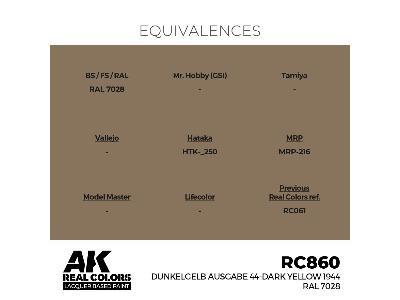 Rc860 Dunkelgelb Ausgabe 44-dark Yellow 1944 Ral 7028 - zdjęcie 3