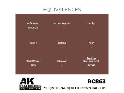Rc863 Rot (Rotbraun)-red Brown Ral 8013 - zdjęcie 3