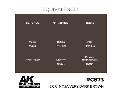 Rc873 S.C.C. No.1a Very Dark Brown - zdjęcie 3