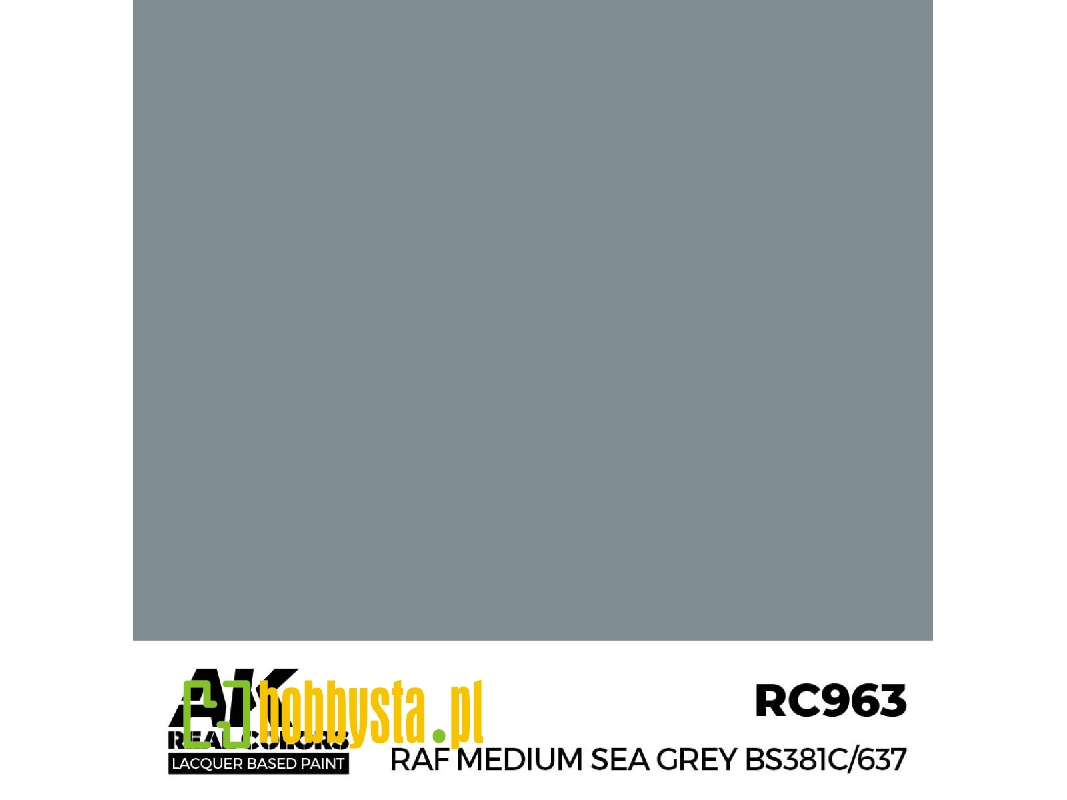 Rc963 Raf Medium Sea Grey Bs381c/637 - zdjęcie 1 Rc963 Raf Medium Sea Grey Bs381c/637 - zdjęcie 1
