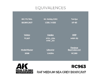 Rc963 Raf Medium Sea Grey Bs381c/637 - zdjęcie 3