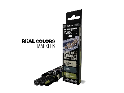 Rcm110 Axis Wwii Aircraft Cockpit Colors - Set 3 Real Colors Markers - zdjęcie 1