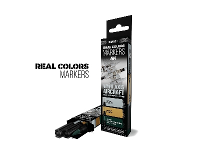 Rcm111 Axis Wwii Aircraft Squiggle - Set 3 Real Colors Markers - zdjęcie 1