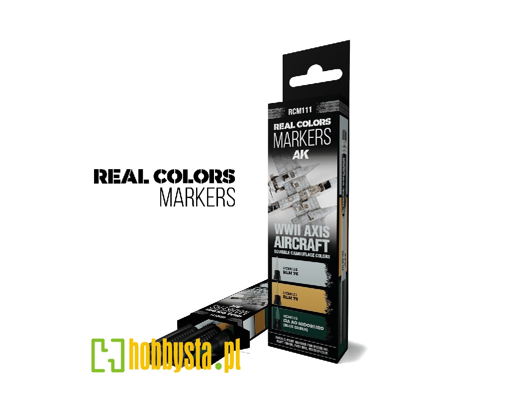 Rcm111 Axis Wwii Aircraft Squiggle - Set 3 Real Colors Markers - zdjęcie 1 Rcm111 Axis Wwii Aircraft Squiggle - Set 3 Real Colors Markers - zdjęcie 1