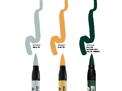 Rcm111 Axis Wwii Aircraft Squiggle - Set 3 Real Colors Markers - zdjęcie 2