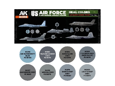 Rcs119 Us Air Force & Ang Modern Aircraft Color Set - zdjęcie 2