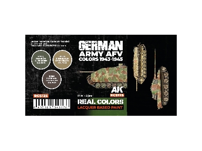 Rcs125 German Army Afv Colors 1943-1945 Set - zdjęcie 2