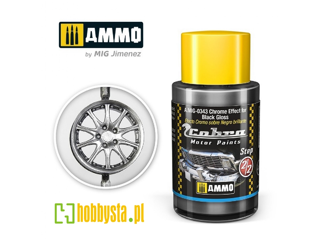 A.Mig-0343 Cobra Motor Chrome Effect For Black Gloss - zdjęcie 1 A.Mig-0343 Cobra Motor Chrome Effect For Black Gloss - zdjęcie 1