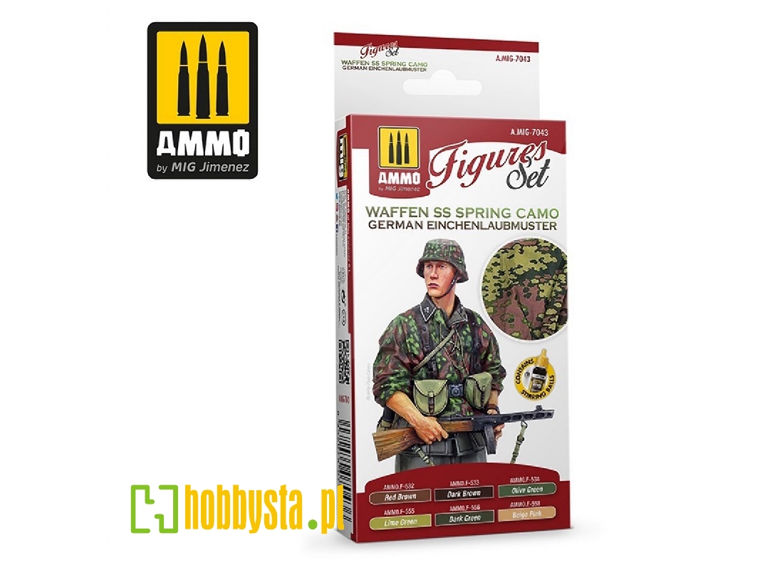 A.Mig-7043 Waffen Ss Spring Camo - German Einchenlaubmuster Figures Set - zdjęcie 1 A.Mig-7043 Waffen Ss Spring Camo - German Einchenlaubmuster Figures Set - zdjęcie 1